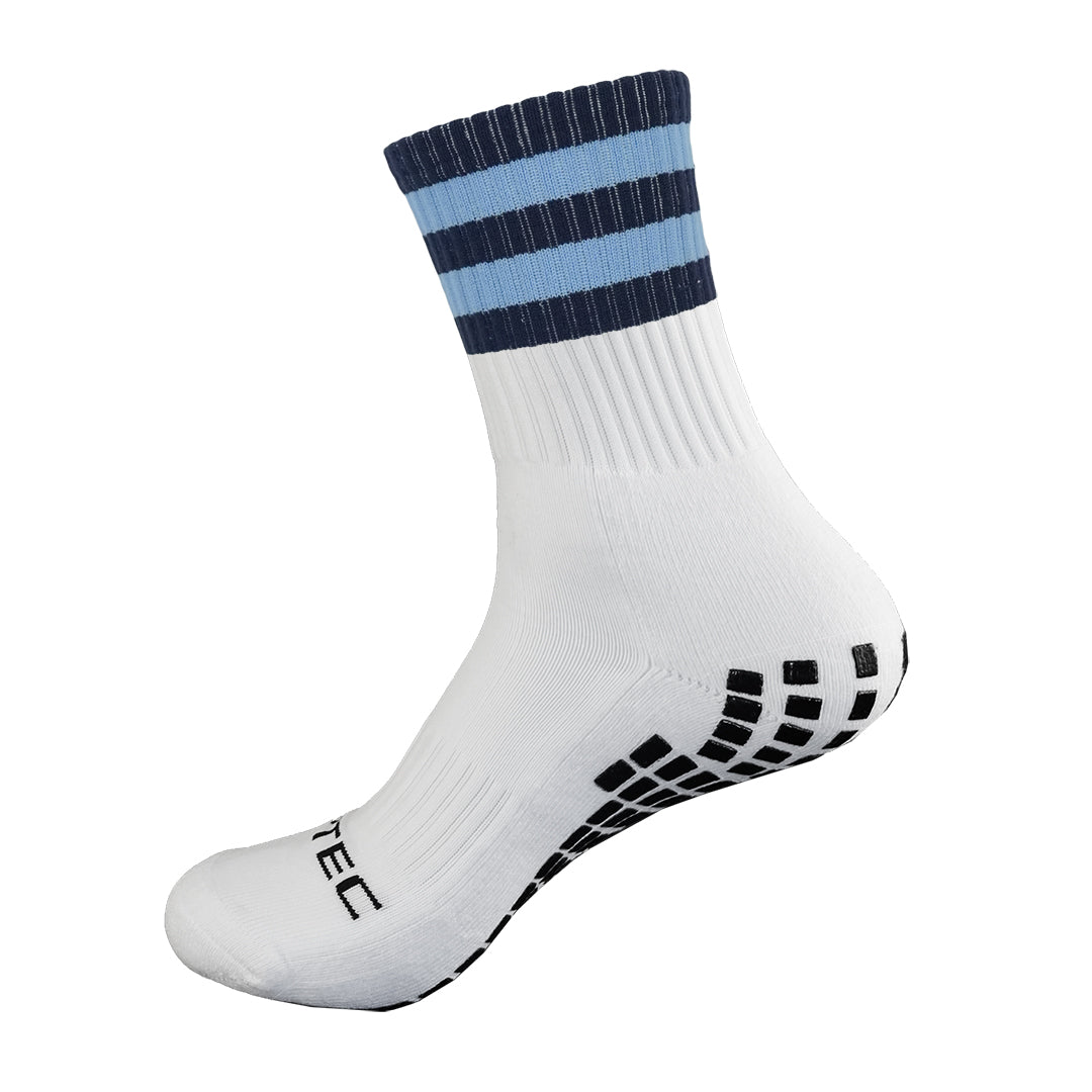 Blue and White Grip Socks – GRIPTEC