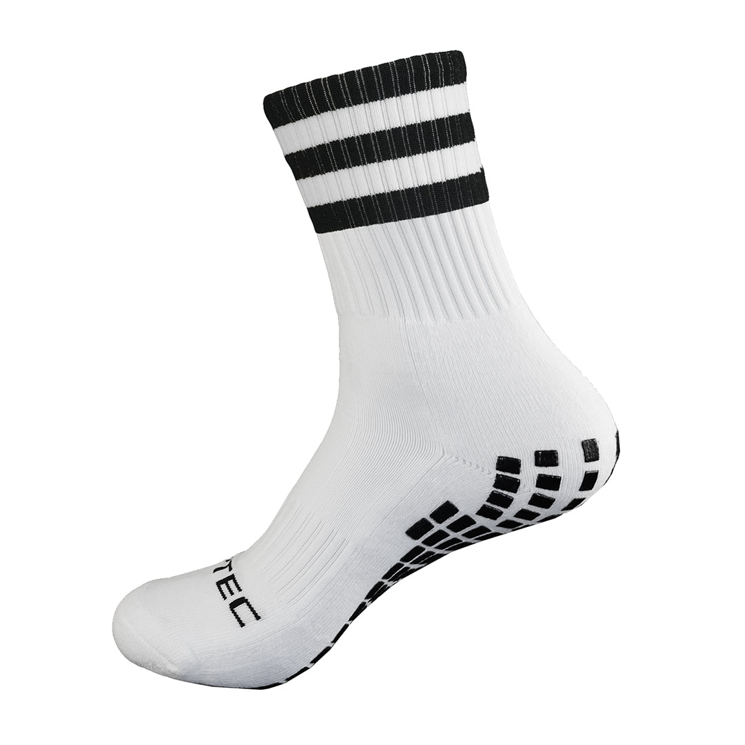 CB™️ White Cross Grip Socks (Black Cross)