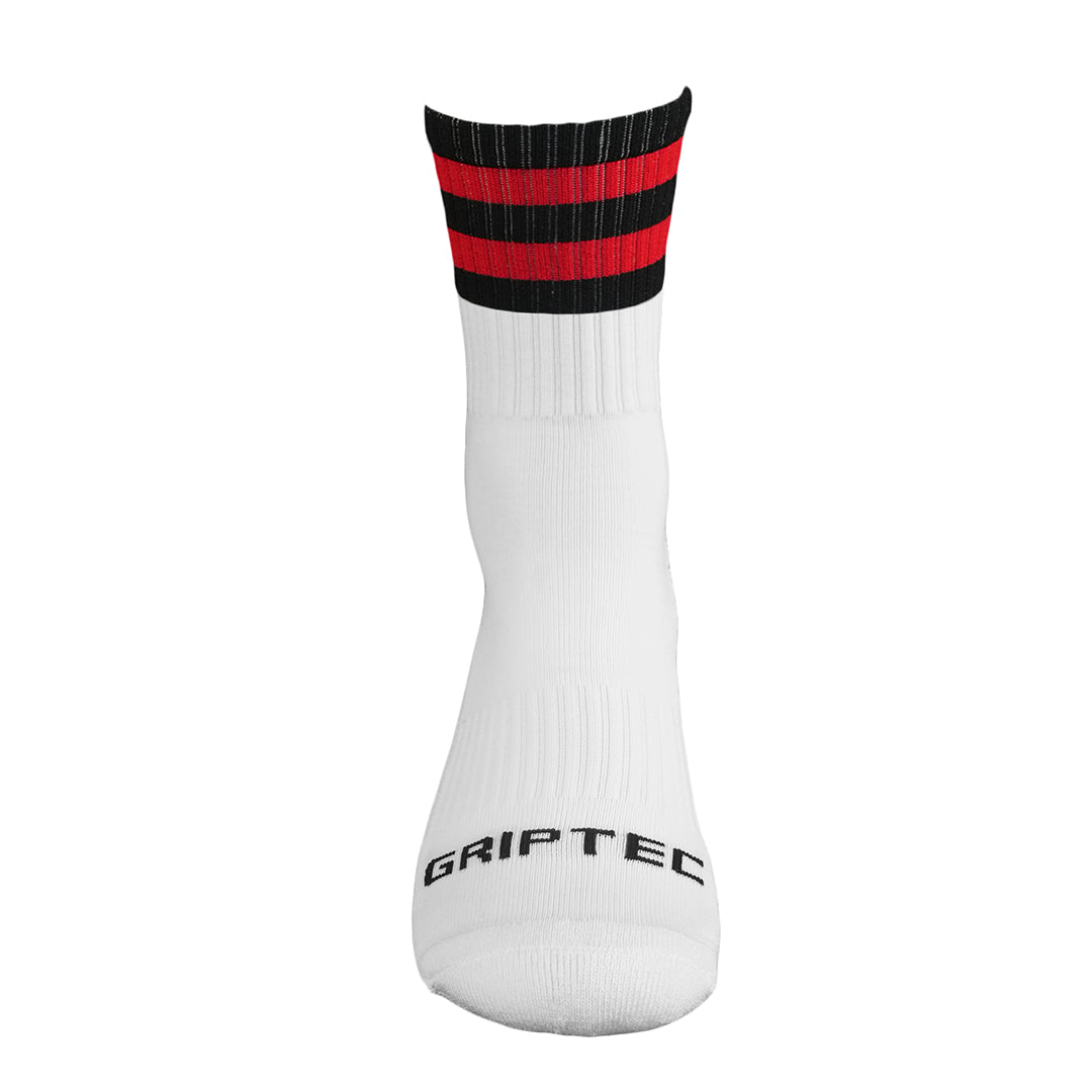 Black and Red non slip GAA grip socks