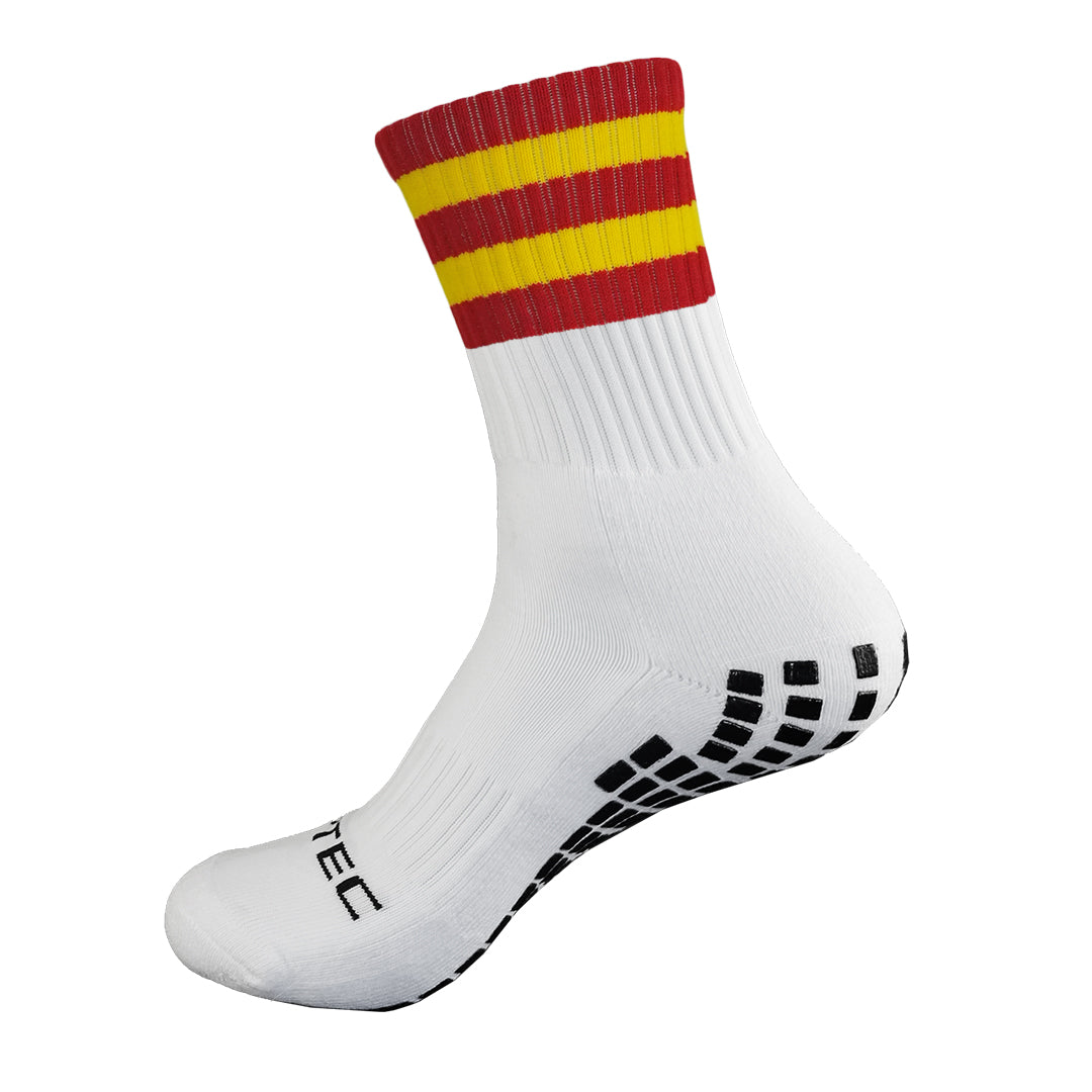 Red and yellow GAA grip socks