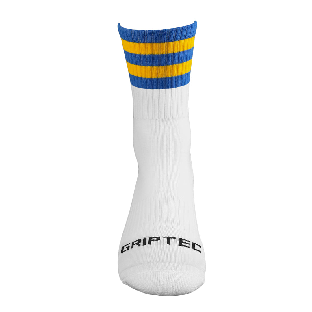 Blue and Gold / Yellow non slip GAA grip socks