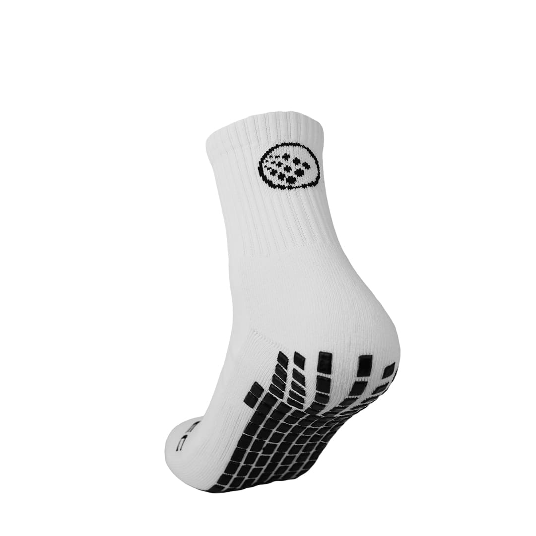 Half Length Grip Socks White