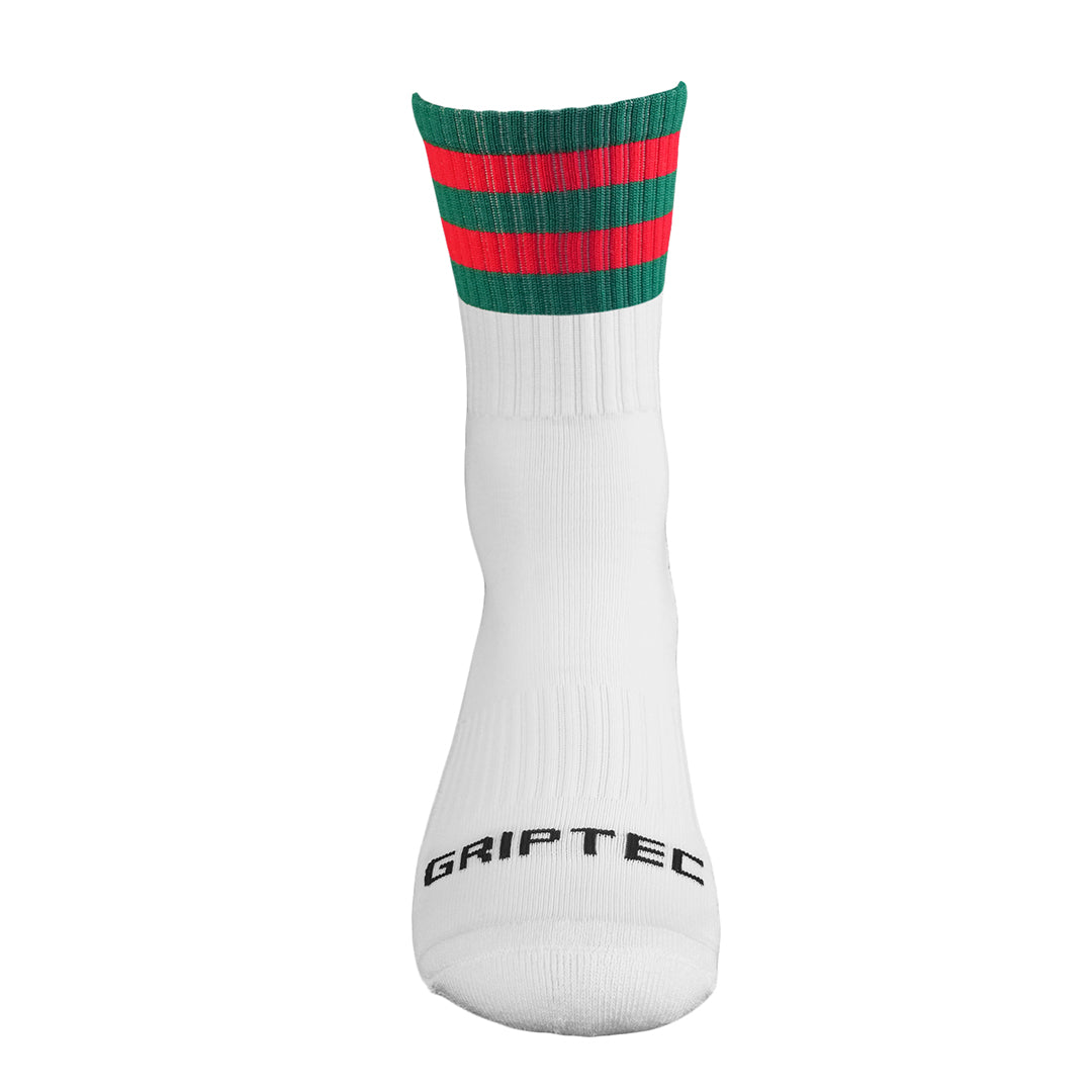 Green and Red non slip GAA grip socks