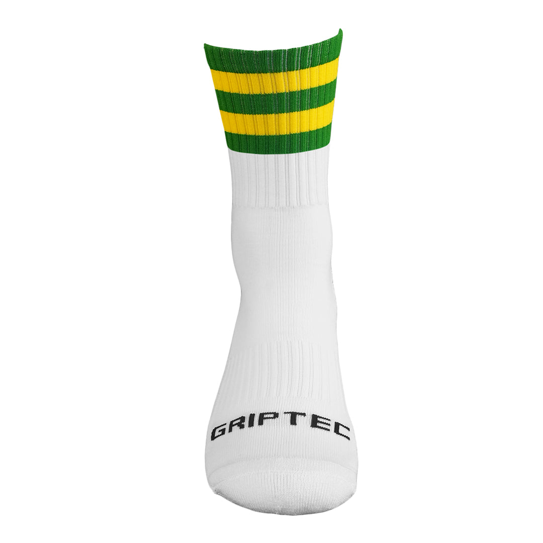 Green and Gold non slip GAA grip socks