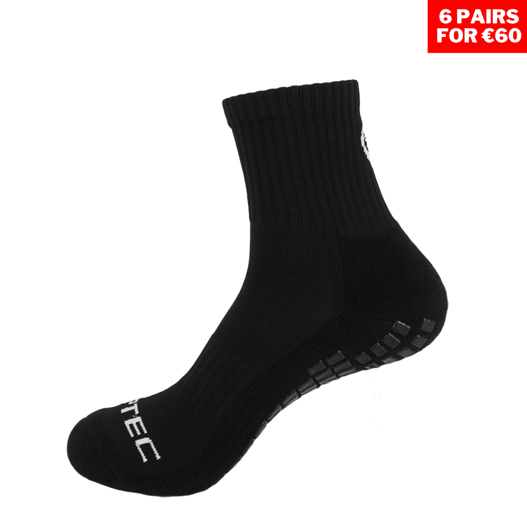 Half Length Grip Socks Black