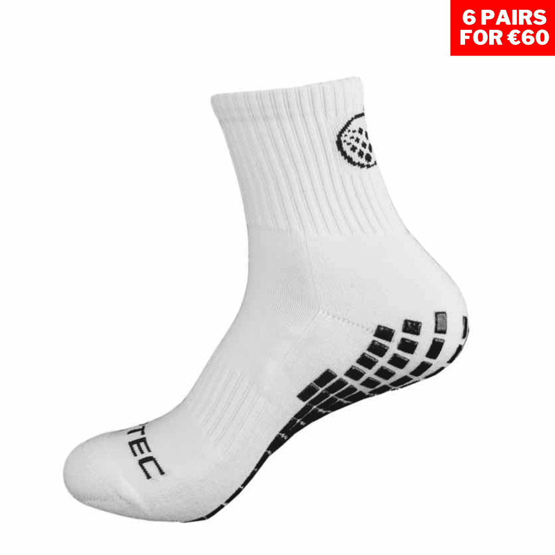 Half Length Grip Socks White