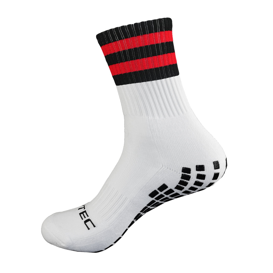 Black and Red non slip GAA grip socks