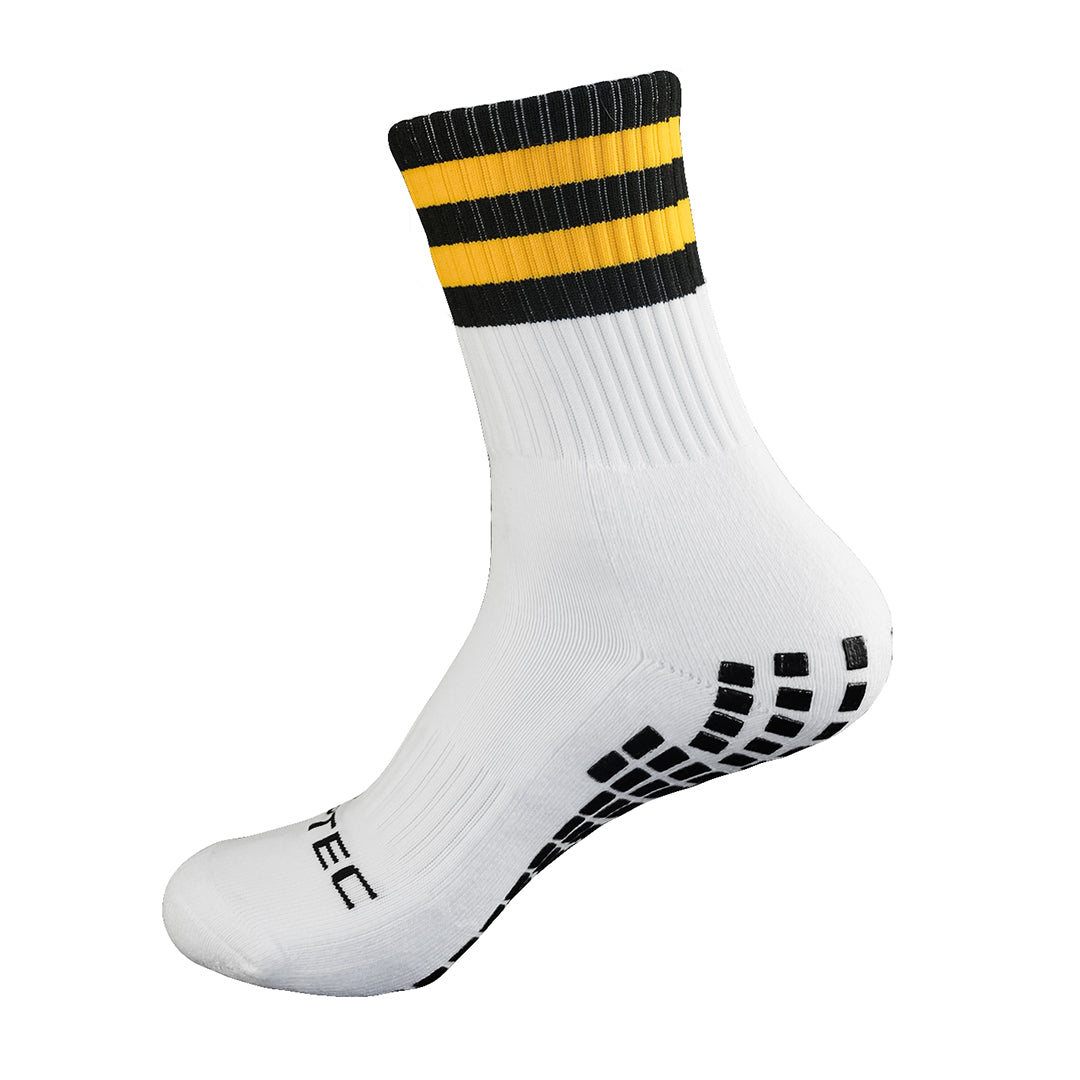 Black and Amber / Yellow non slip GAA grip socks