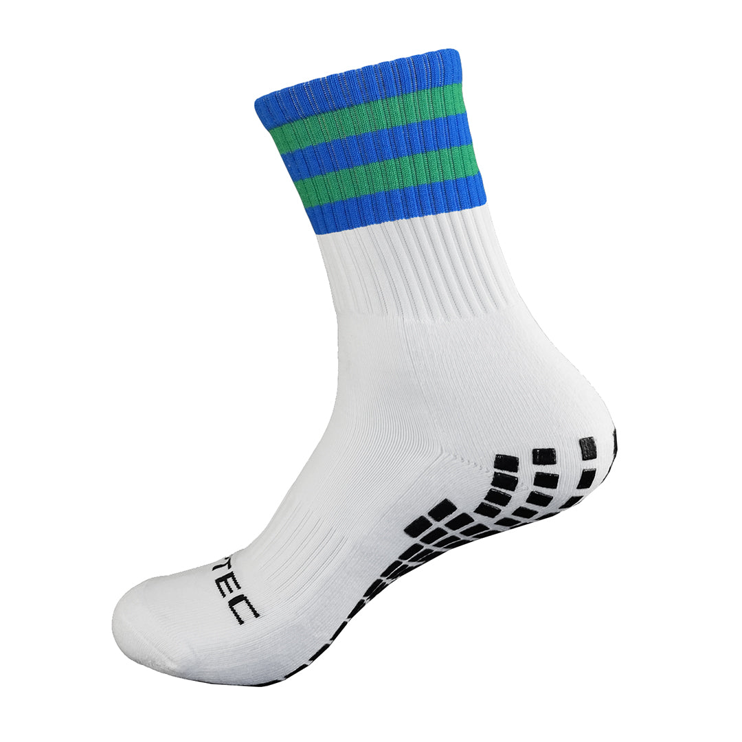 Blue and Green Grip Socks